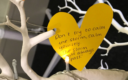 a heart that 'says don't try to calm the story, calm yourself. The storm will always pass'